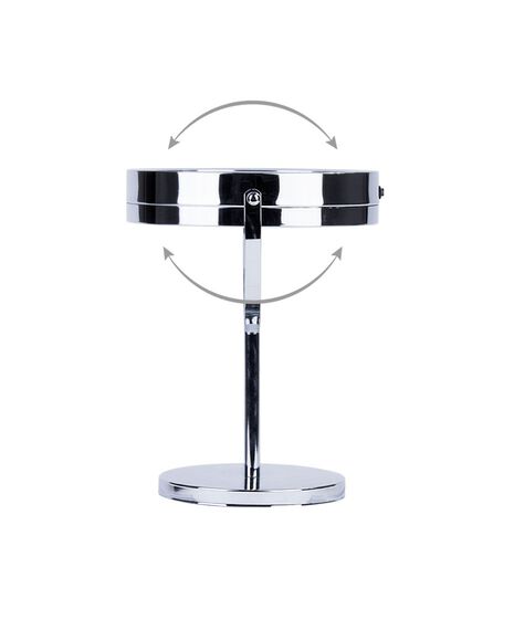 Vogue Illuminated Metal Double Sided Mirror - Silver